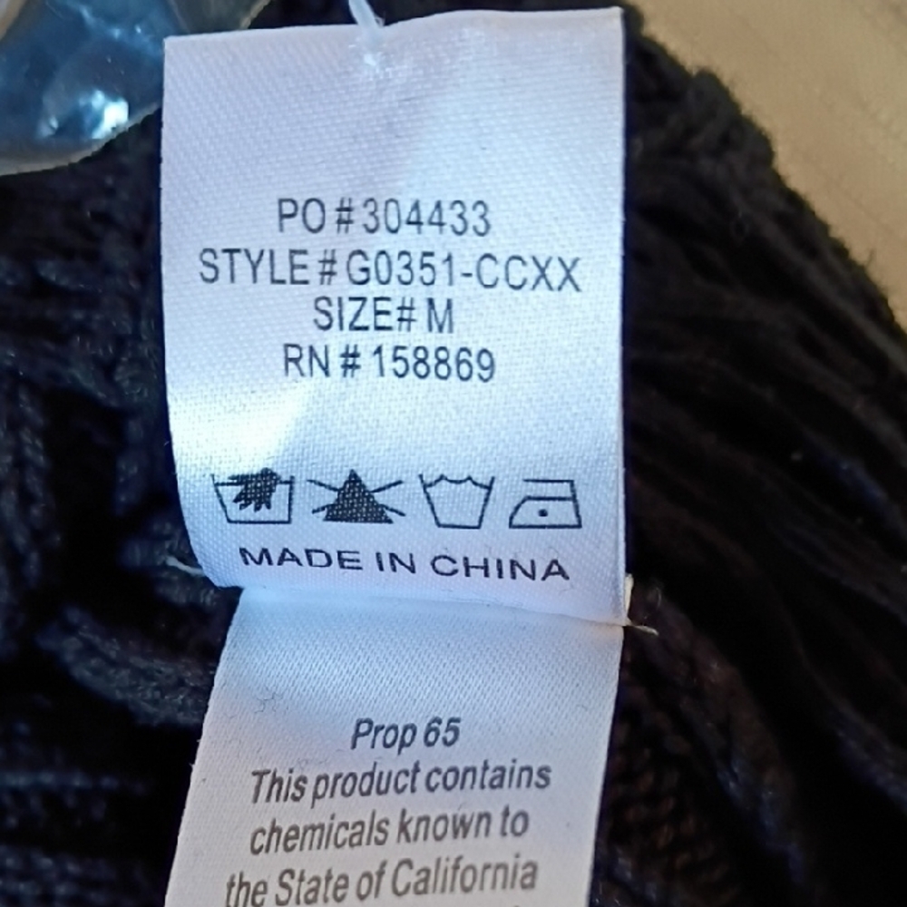 Black Ribbed Button-Up Sweater Cbrand Size M - Picture 7 of 9